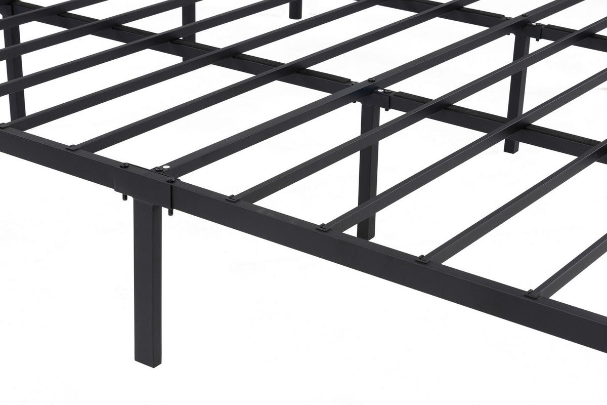 METALLBETT 180/200 cm,  in Schwarz  - Schwarz, Basics, Metall (180/200cm) - Boxxx