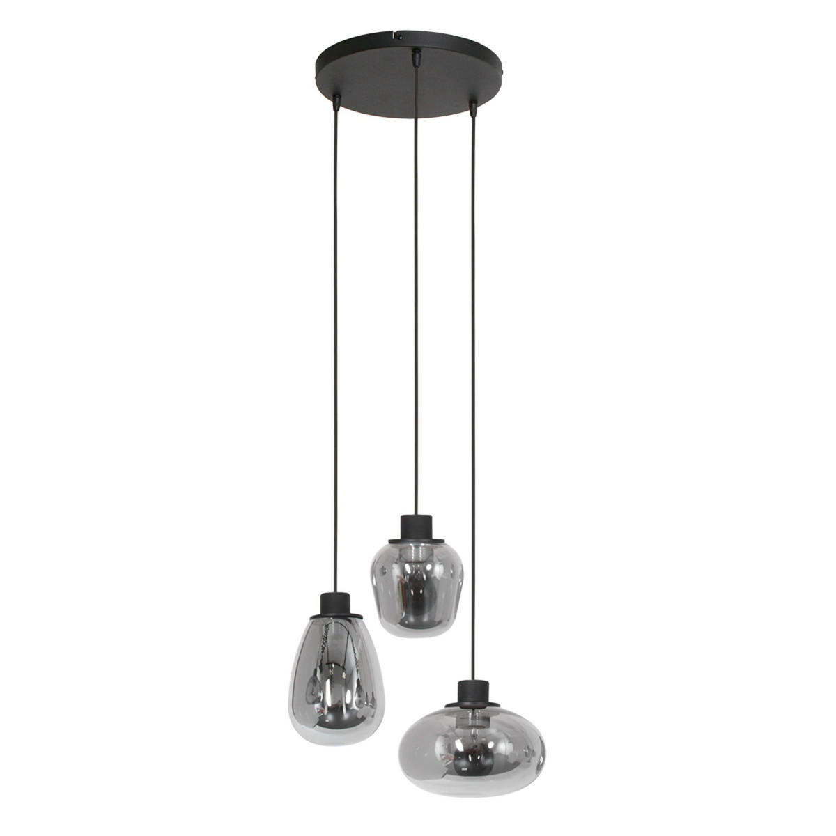 PENDELLEUCHTE  50/60-350/50 cm   - Schwarz, Trend, Glas/Metall (50/60-350/50cm)