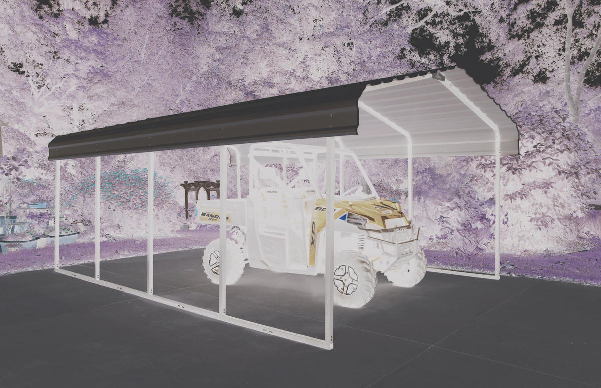CARPORT - Schwarz/Grau, Basics, Metall (370/260/600cm)
