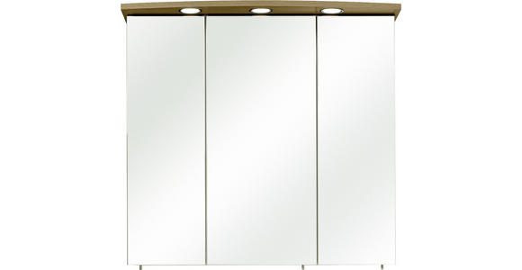 SPIEGELSCHRANK 75/72/20 cm  - Chromfarben/Eichefarben, KONVENTIONELL, Glas/Holzwerkstoff (75/72/20cm) - Xora