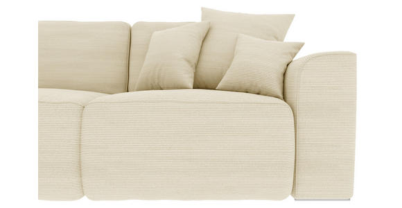 ECKSOFA Beige Cord  - Chromfarben/Beige, KONVENTIONELL, Kunststoff/Textil (195/293cm) - Carryhome