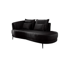 OTTOMANE in Velours Anthrazit  - Anthrazit/Schwarz, Modern, Textil/Metall (211/85/101cm) - Livetastic