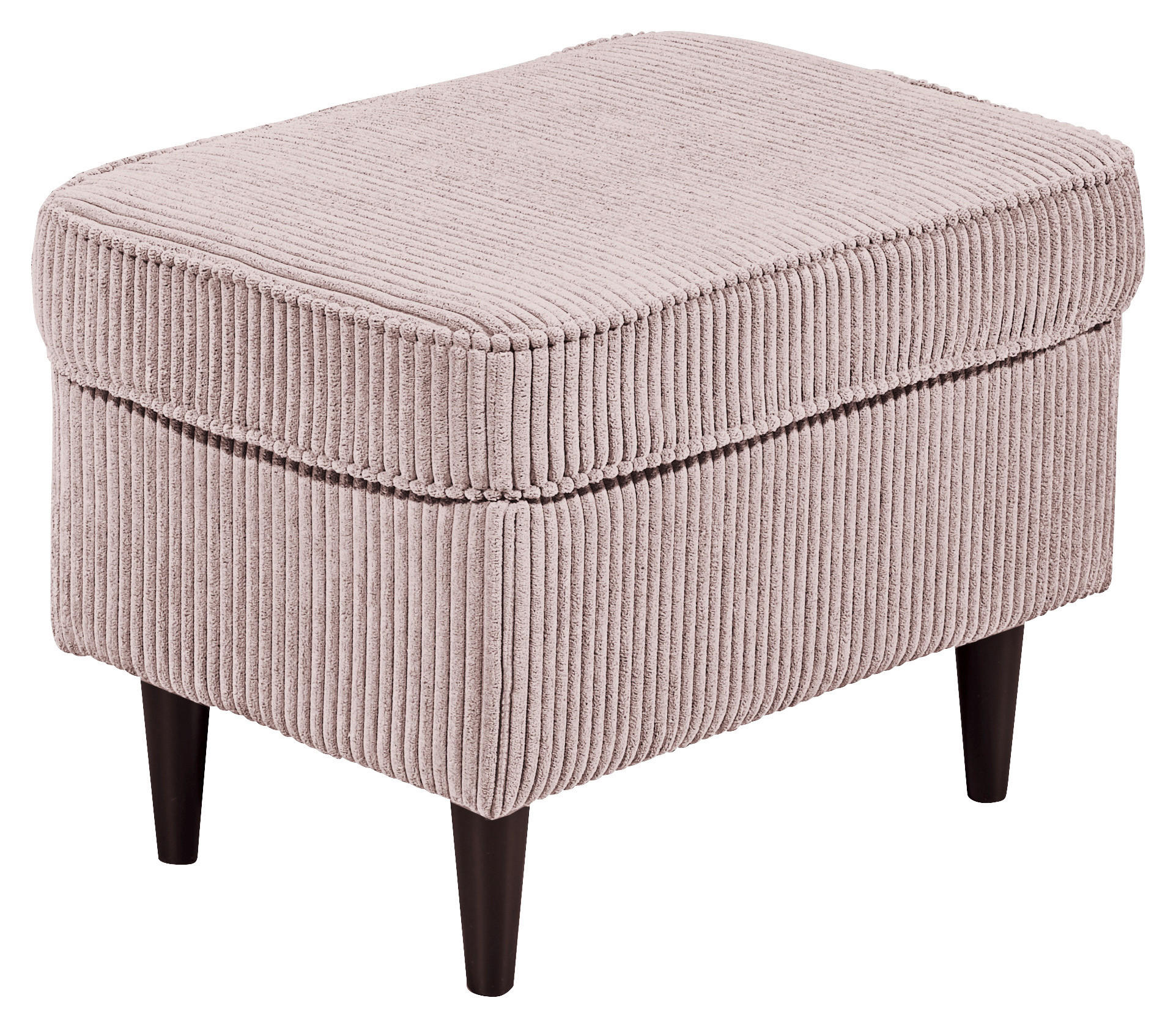 HOCKER Cord Rosa  - Schwarz/Rosa, Basics, Holz/Textil (63/43/42cm) - Carryhome