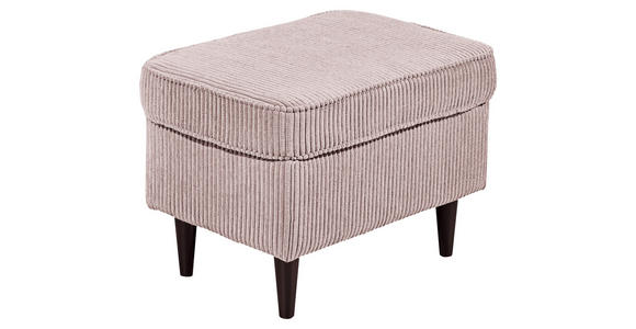 HOCKER Cord Rosa  - Schwarz/Rosa, Basics, Holz/Textil (63/43/42cm) - Carryhome