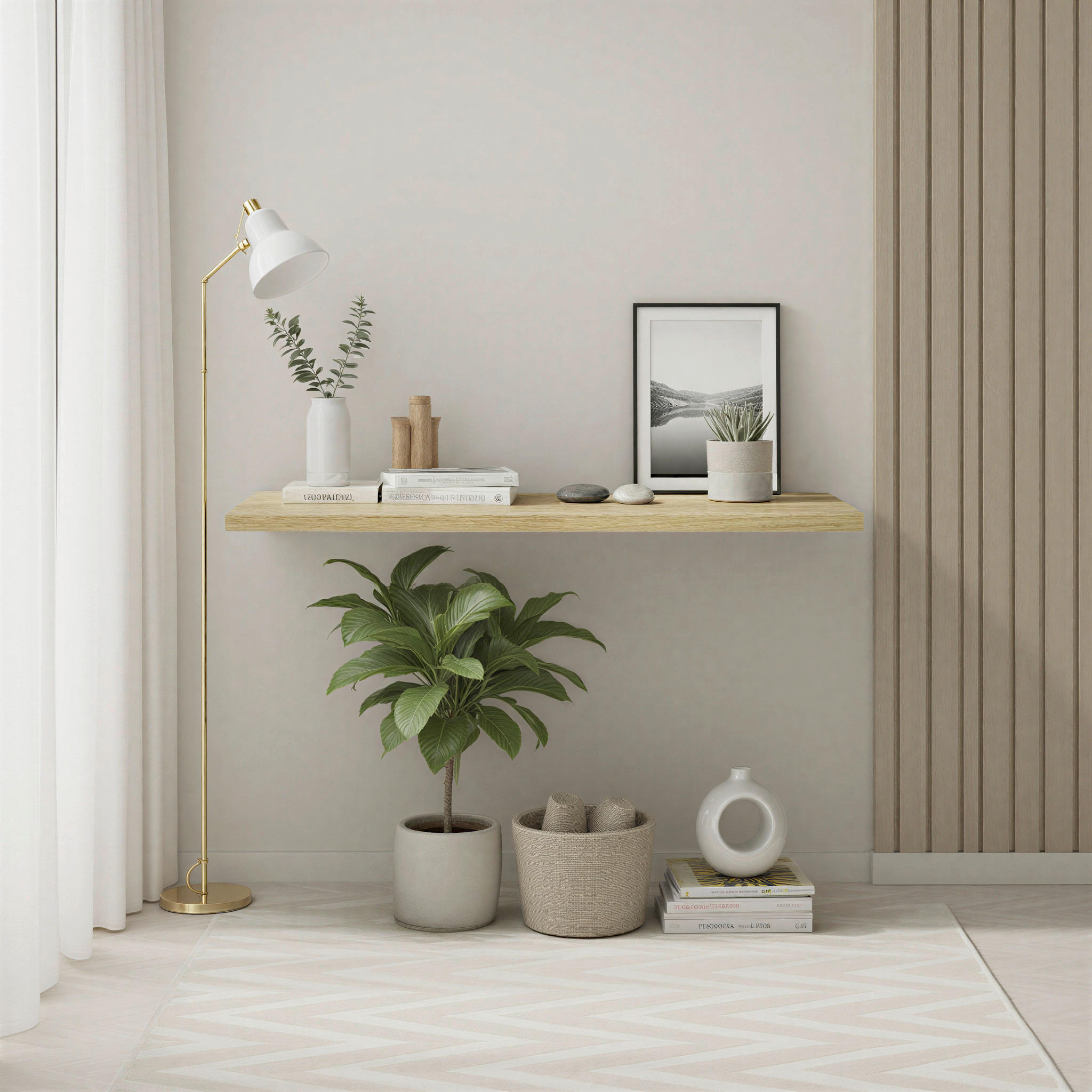 WANDBOARD furniert Naturfarben  - Naturfarben, Design, Holzwerkstoff (120/3/20cm) - Livetastic