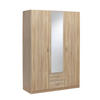 KLEIDERSCHRANK in Sonoma Eiche  - Silberfarben/Sonoma Eiche, Design, Holzwerkstoff/Kunststoff (136/197/54cm) - Boxxx