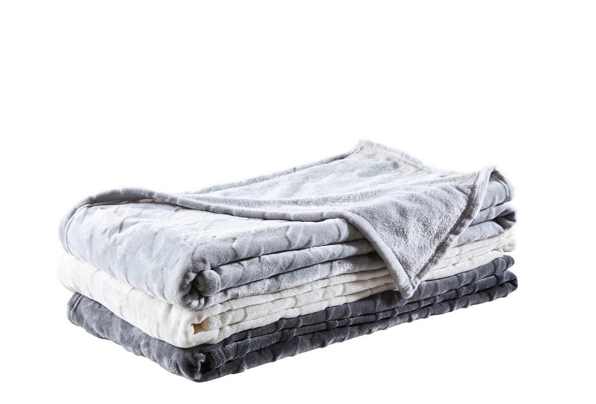 WOHNDECKE 150/200 cm  - Weiß, Textil (150/200cm) - Dieter Knoll