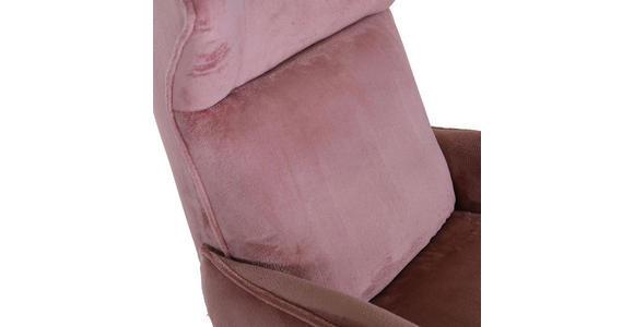 OHRENSESSEL Plüsch Rosa - Schwarz/Rosa, KONVENTIONELL, Textil/Metall (83/110/92cm) - Carryhome