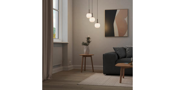 LED-HÄNGELEUCHTE 43/150 cm  - Weiß, Design, Glas/Metall (43/150cm) - Novel