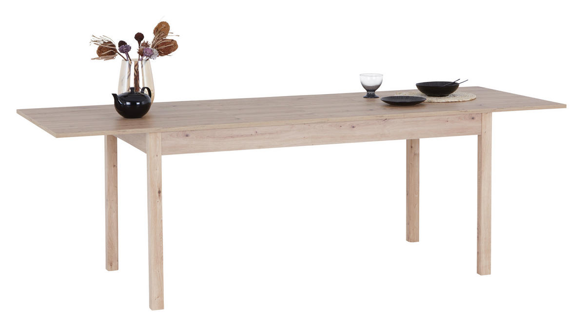 ESSTISCH Eiche Artisan rechteckig  ausziehbar  - Eiche Artisan, KONVENTIONELL, Holzwerkstoff (160-230/80/76cm) - home24