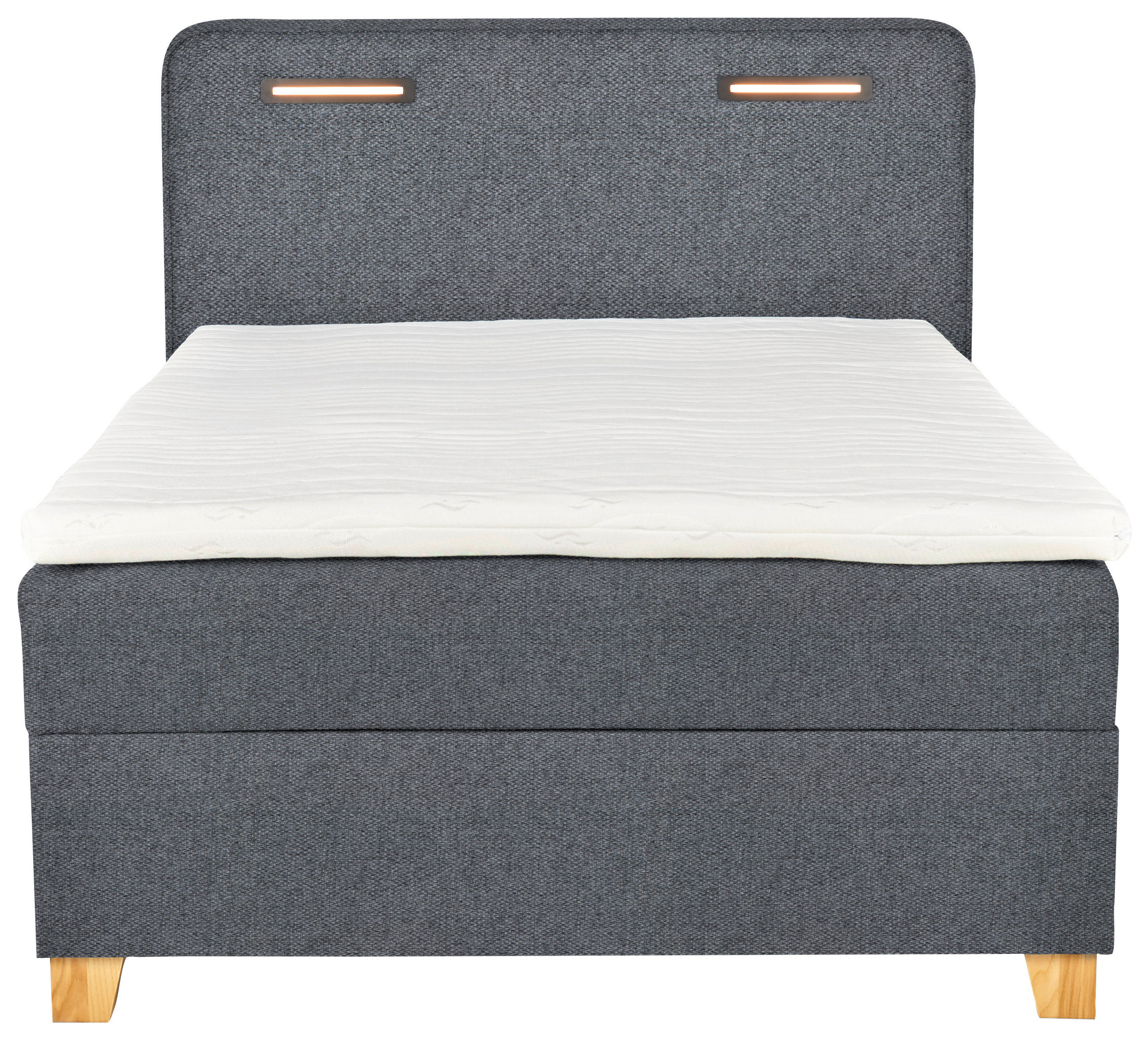 BOXBETT 120/200 cm  in Dunkelgrau  - Dunkelgrau, Konventionell, Holz/Textil (120/200cm) - Moderano