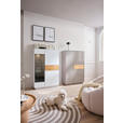 HIGHBOARD Taupe, Eichefarben  101/150/42 cm  - Taupe/Eichefarben, Design, Glas/Holz (101/150/42cm) - Novel