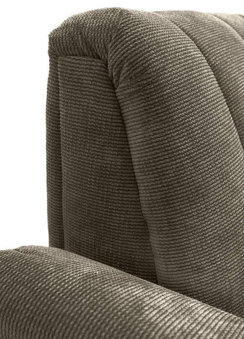 SITZBANK in Textil Dunkelbraun  - Dunkelbraun/Schwarz, Design, Textil/Metall (195/89/75cm) - Novel