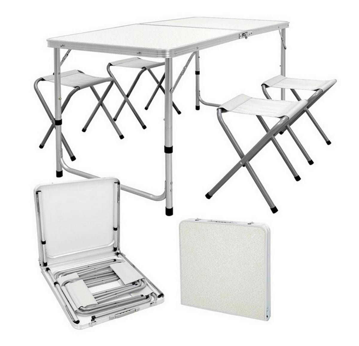 VRTNI SET   metal, plastika  siva, bijela  - bijela/siva, Basics, metal/plastika (120/60/70cm)