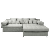 ECKSOFA Naomi Grau Mikrofaser Rückenkissen  - Schwarz/Grau, Design, Kunststoff/Textil (284/243cm) - P & B