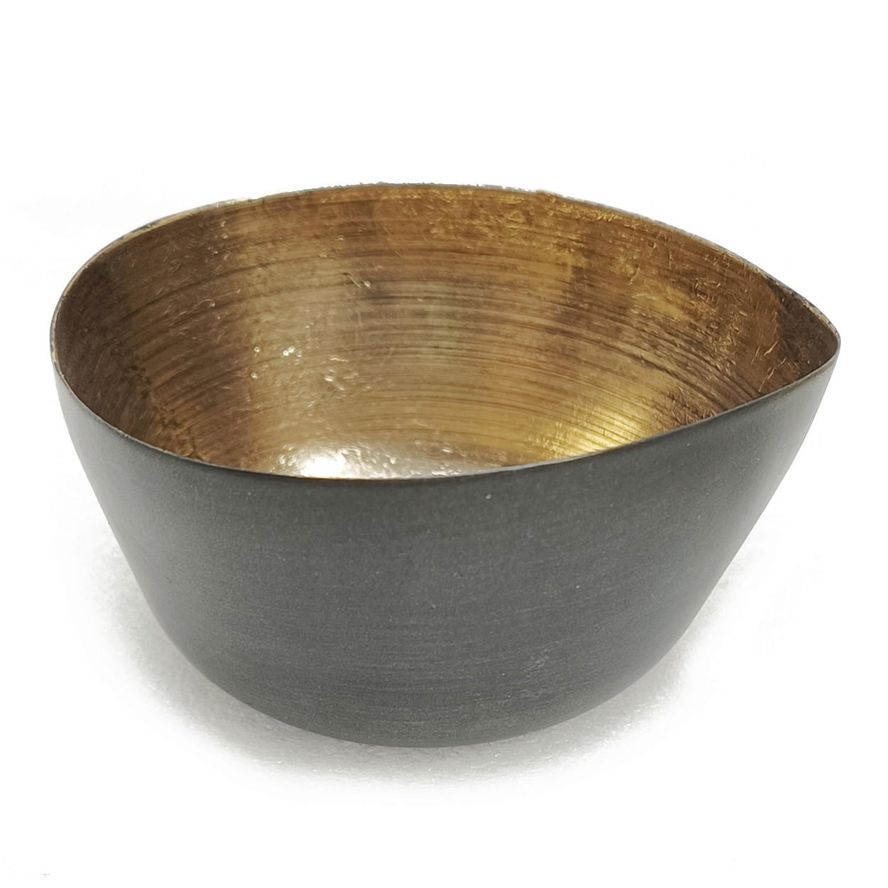 VÄRMELJUSHÅLLARE  - zinkfärgad/guldfärgad, Trend, metall (10/9/4,5cm) - Ambia Home