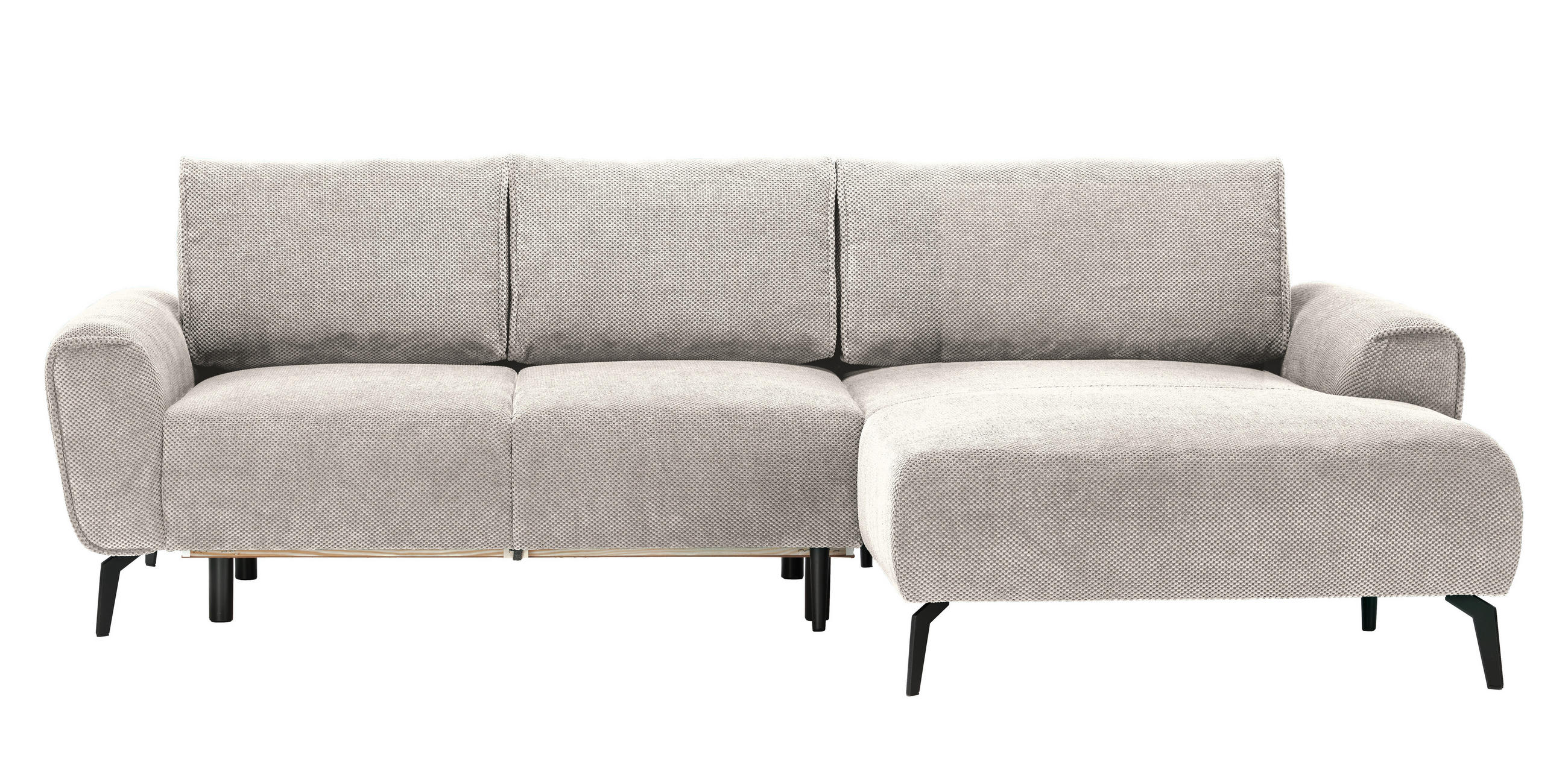 HÖRNSOFFA i vävt tyg cremefärgad  - svart/cremefärgad, Design, metall/textil (272/170cm) - Livetastic