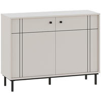 KOMMODE  in 108/81,8/37 cm  - Kaschmir/Schwarz, MODERN, Holzwerkstoff/Kunststoff (108/81,8/37cm) - Carryhome