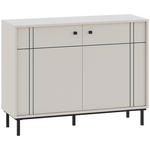 KOMMODE  in 108/81,8/37 cm  - Kaschmir/Schwarz, MODERN, Holzwerkstoff/Kunststoff (108/81,8/37cm) - Carryhome