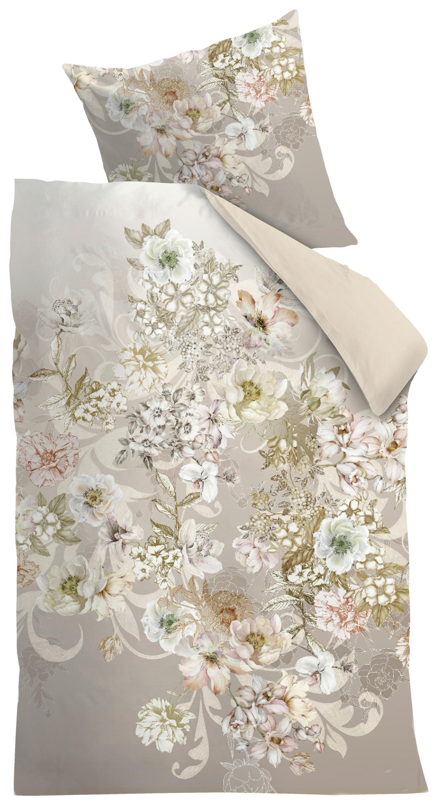 BETTWÄSCHE Exista Satin 160/210 cm  - Naturfarben, Basics, Textil (160/210cm) - Novel