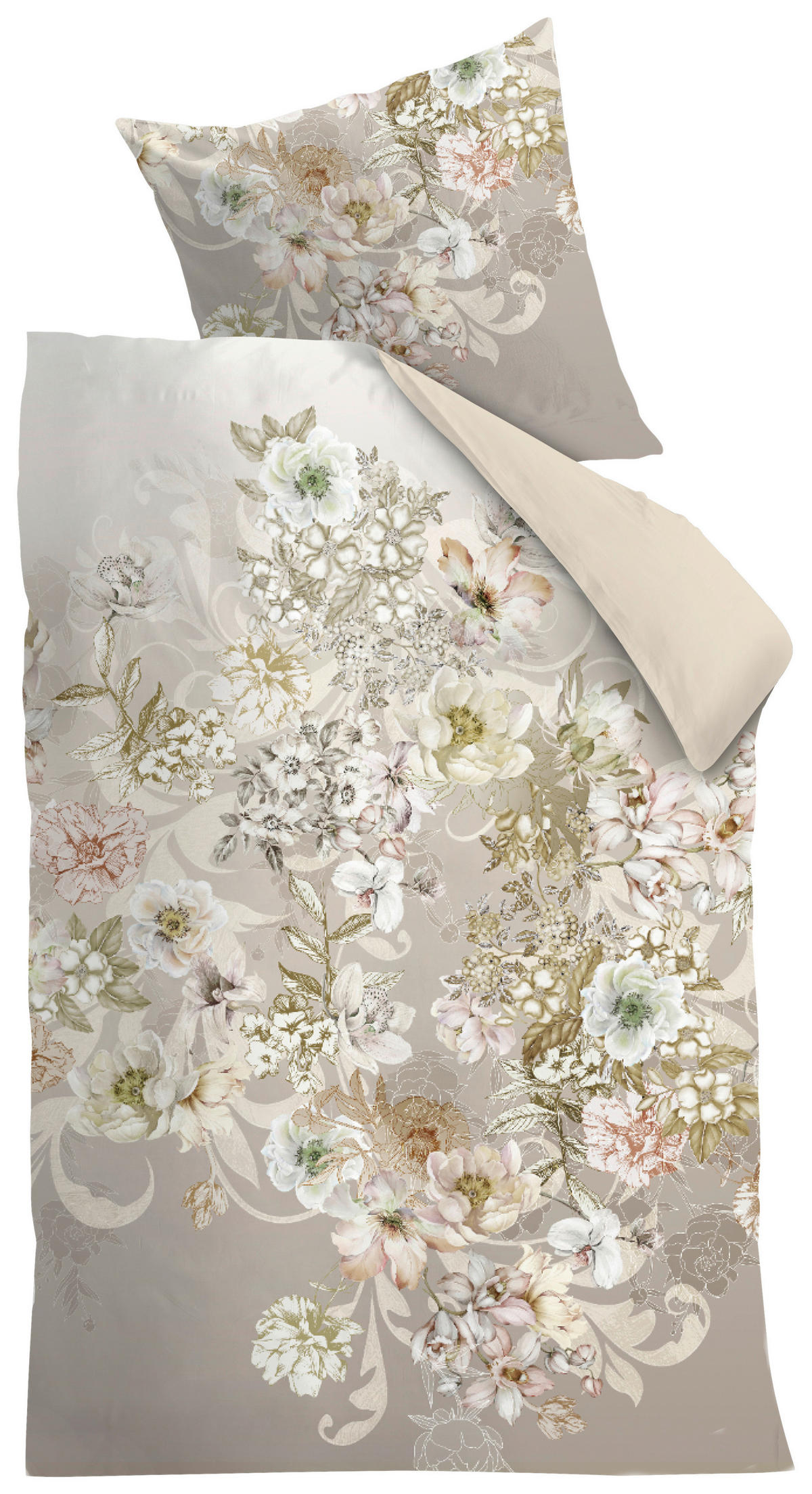 BETTWÄSCHE Exista Satin 160/210 cm  - Naturfarben, Basics, Textil (160/210cm) - Novel