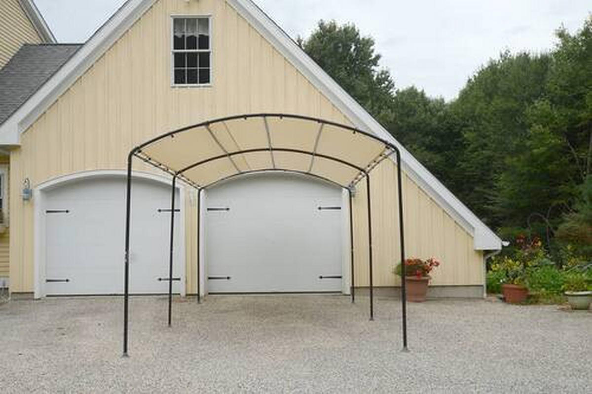 CARPORT - Beige/Schwarz, Basics, Kunststoff/Metall (270/240/490cm)