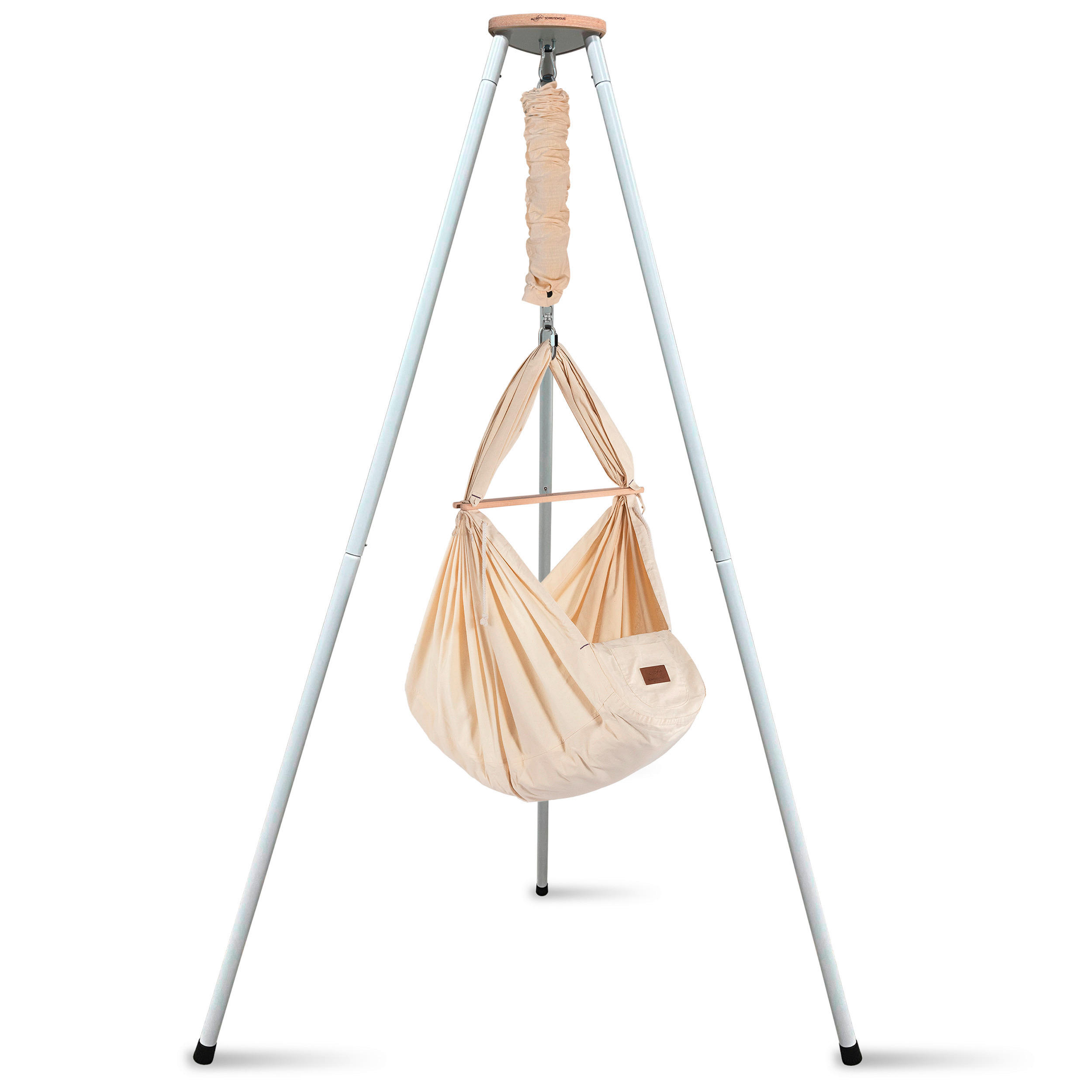 FEDERWIEGE BEIGE Buche  Beige, Weiß  - Beige/Weiß, Basics, Holz/Textil (135/194/135cm) - SCHMUSEWOLKE