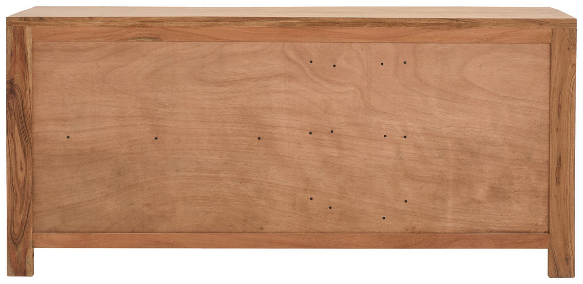 SIDEBOARD  in 175/80/40 cm  - Schwarz/Akaziefarben, Natur, Glas/Holz (175/80/40cm) - Livetastic