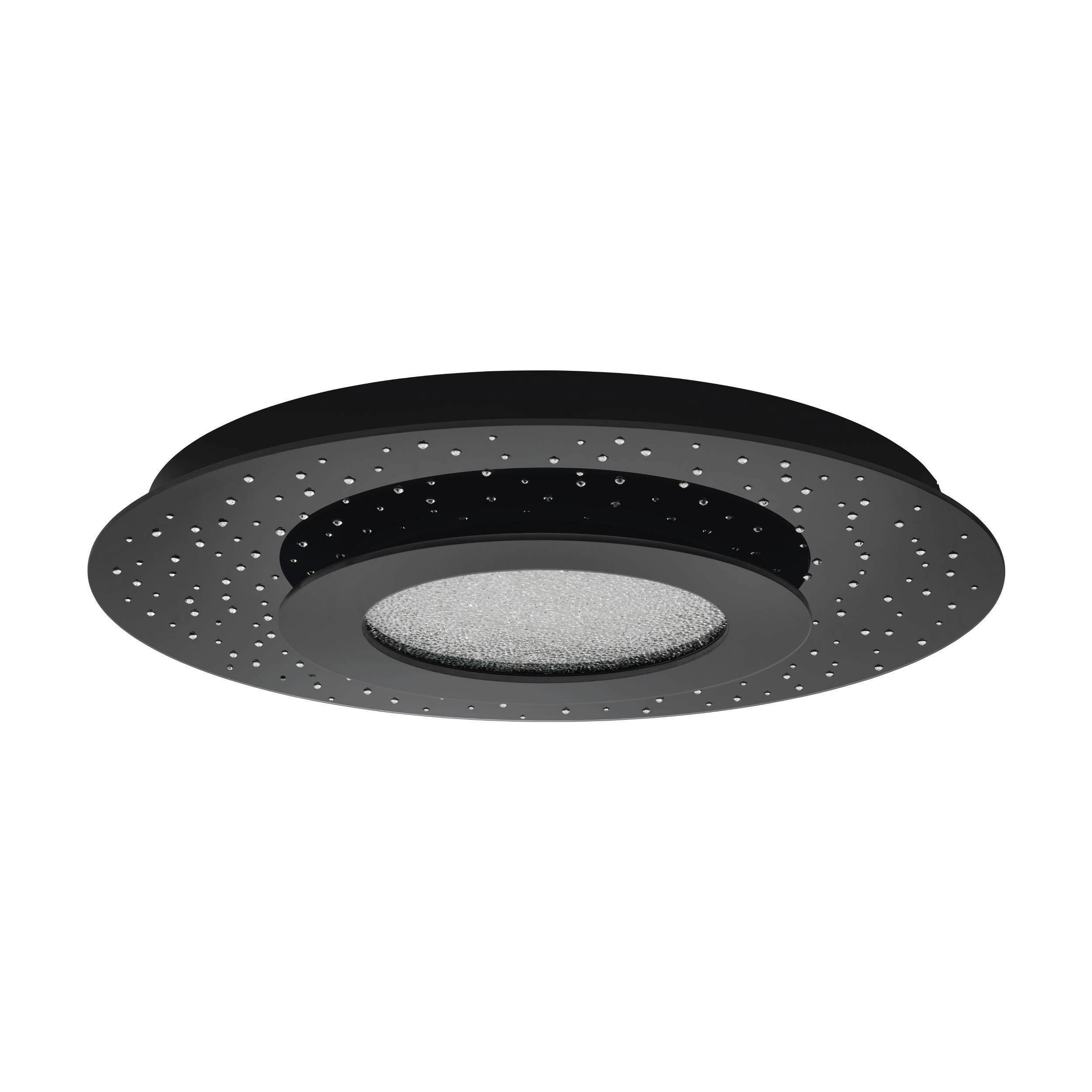 DECKENLEUCHTE 24 W  50/6 cm    - Schwarz, Design, Glas/Metall (50/6cm) - Eglo
