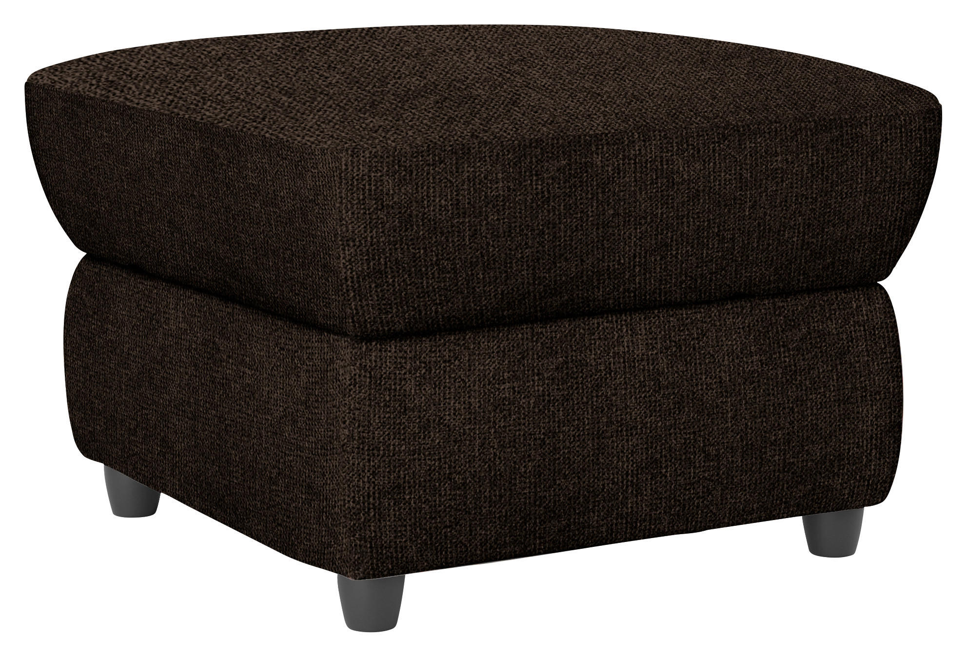 HOCKER Textil Braun  - Schwarz/Braun, Konventionell, Kunststoff/Textil (68/45/68cm) - Livetastic