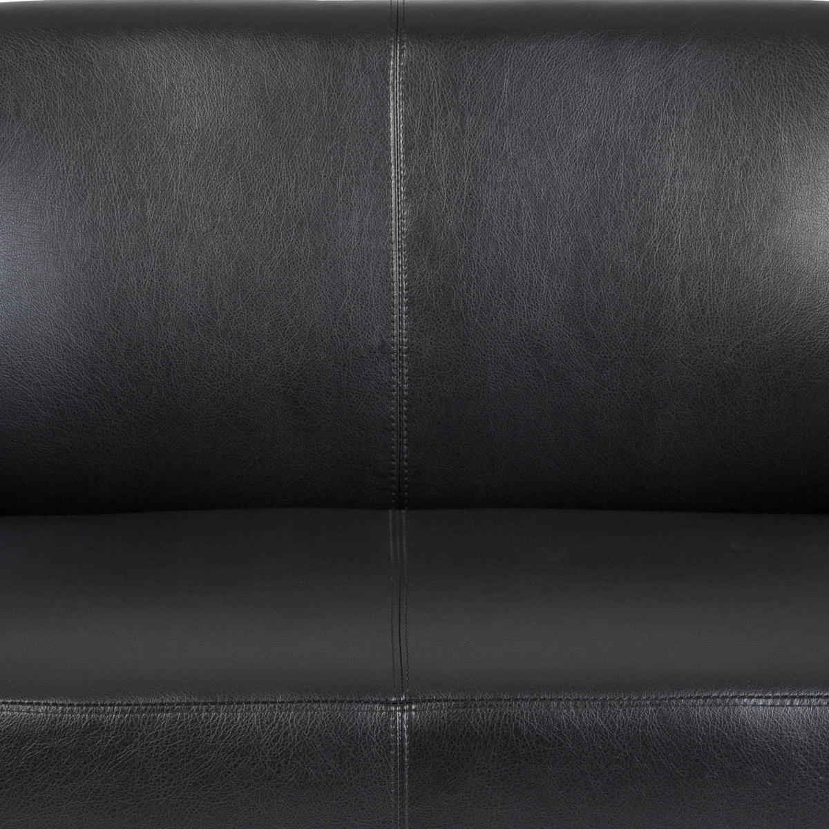 2-SITS SOFFA i textil svart  - kromfärg/svart, Modern, metall/textil (118/85/58cm) - MID.YOU