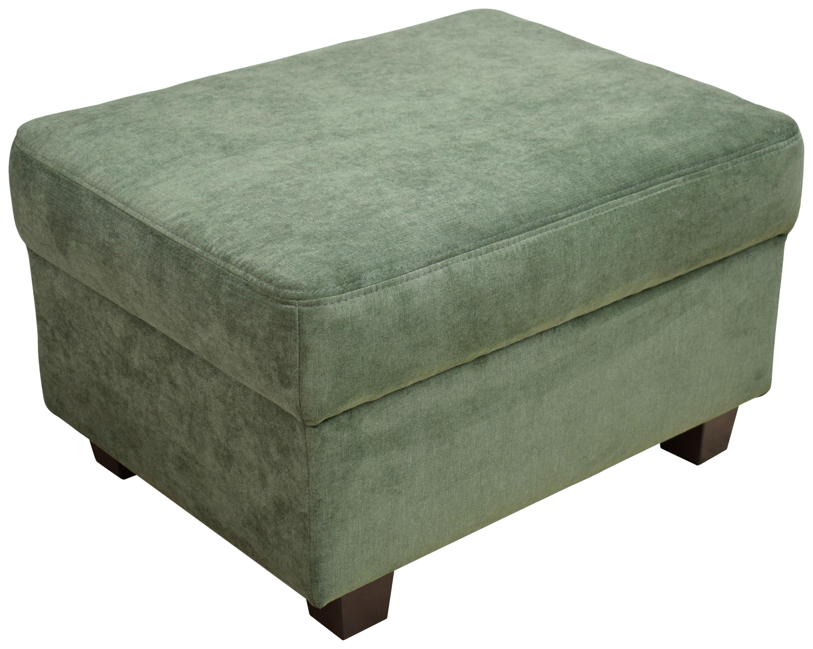 HOCKER Mikrofaser Grün - Wengefarben/Grün, Design, Holz/Textil (67/41/52cm) - MID.YOU