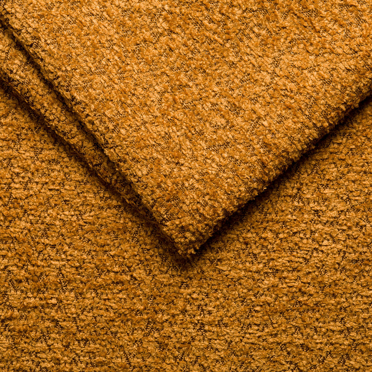 ECKSOFA 318/217 cm  in Bouclé Currygelb Zierkissen, Rückenkissen, Rücken echt  318/217 cm  - Currygelb/Schwarz, MODERN, Textil/Metall (318/217cm) - Carryhome