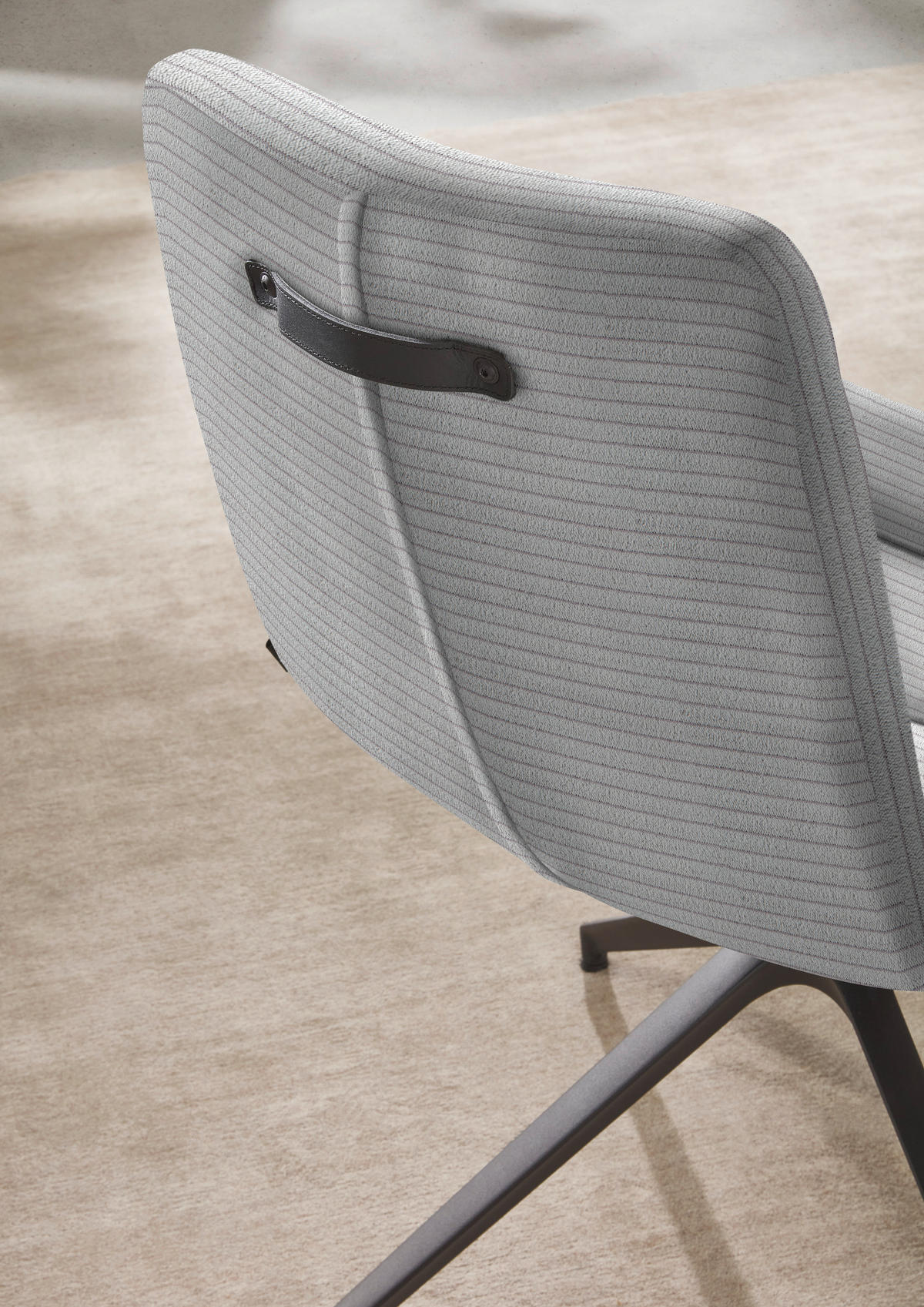 ARMLEHNSTUHL  in Cord  - Schwarz/Grau, Design, Textil/Metall (61/88/66cm) - Dieter Knoll
