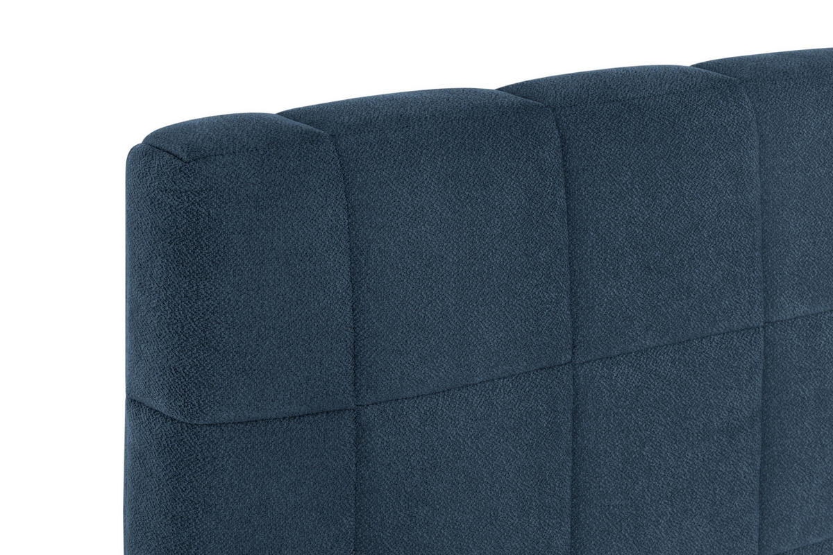 BOXSPRINGBETT 140/200 cm,  in Dunkelblau  - Schwarz/Dunkelblau, Design, Kunststoff/Textil (140/200cm) - Welnova
