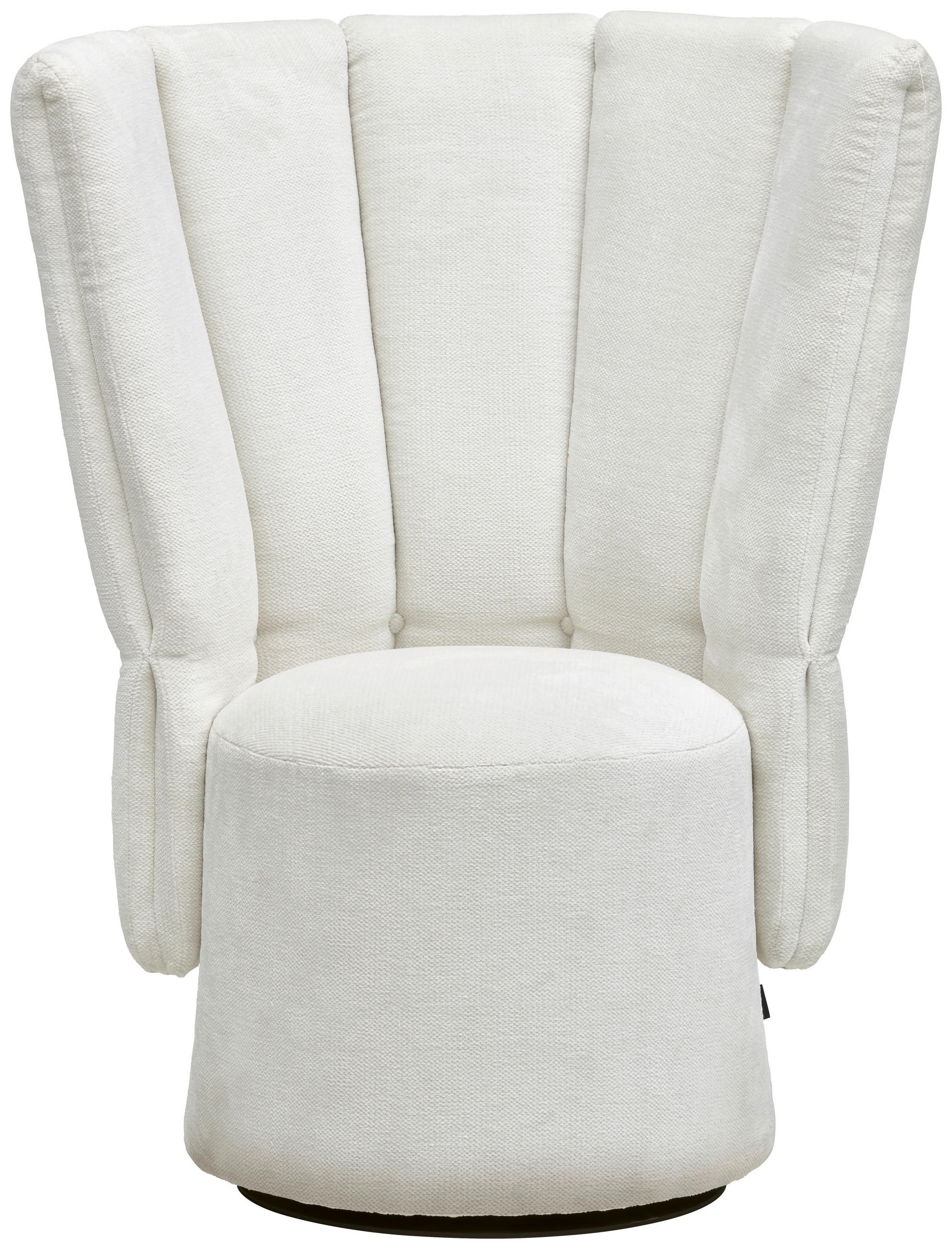 COCKTAILSESSEL in Velours Weiss  - Weiss/Schwarz, Design, Holz/Textil (92/113/70cm) - Emilio Belluti