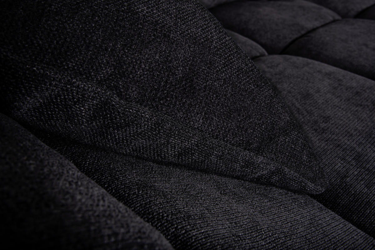 CloseUp von Carryhome ECKSOFA Schwarz Webstoff.