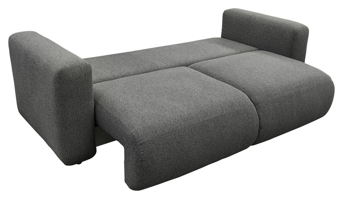 SCHLAFSOFA Flachgewebe Anthrazit  inkl.  - Anthrazit/Schwarz, MODERN, Kunststoff/Textil (248/94/109cm) - Carryhome