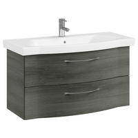 WASCHTISCHKOMBI 97 cm  - Chromfarben/Graphitfarben, KONVENTIONELL, Keramik/Holzwerkstoff (97cm) - Pelipal