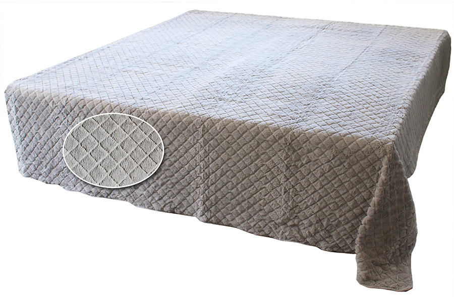 ÁGYTAKARÓ  - ezüst, Basics, textil (230/2/220cm)