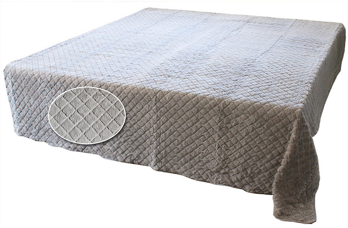 ÁGYTAKARÓ  - ezüst, Basics, textil (230/2/220cm)