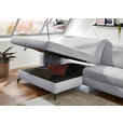 ECKSOFA inkl. Funktion Hellgrau Cord  - Hellgrau/Schwarz, KONVENTIONELL, Textil/Metall (178/290cm) - Cantus