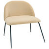 STUHL Samt Beige  - Beige/Schwarz, Basics, Textil/Metall (72/80/65cm) - MID.YOU