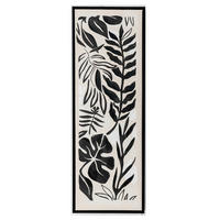 BILD Blätter 30/90 cm  - Schwarz, LIFESTYLE, Holz/Kunststoff (30/90cm) - Monee