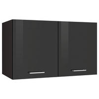KÜCHENOBERSCHRANK 100/57/34 cm  in Graphitfarben  - Silberfarben/Graphitfarben, MODERN, Holzwerkstoff/Metall (100/57/34cm) - Held