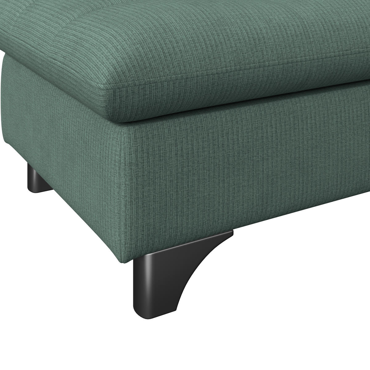 HOCKER Chenille Dunkelgrün  - Chromfarben/Dunkelgrün, KONVENTIONELL, Textil/Metall (108/46/108cm) - Livetastic