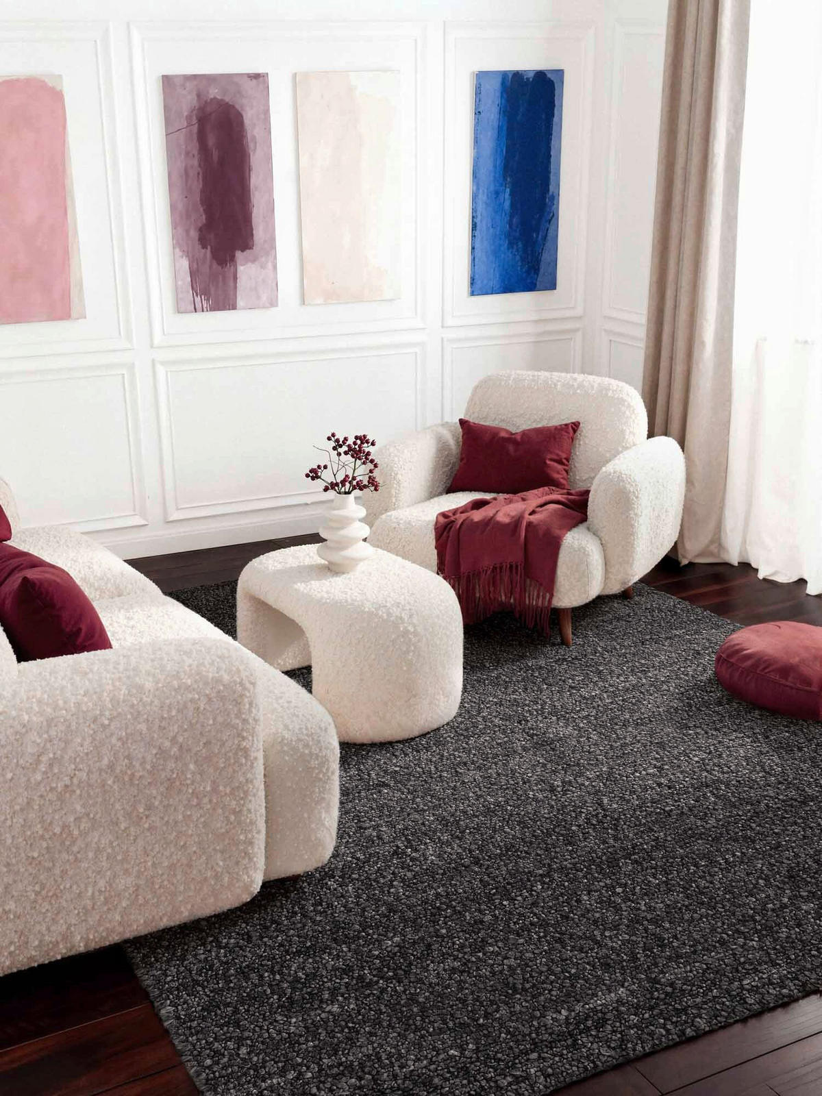 WEBTEPPICH 120/170 cm Notting Hill Dunkelgrau  - Dunkelgrau, Basics, Textil (120/170cm) - Ted Baker