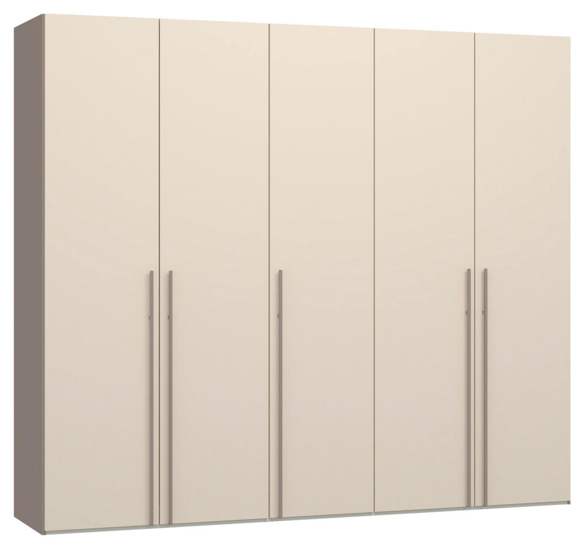 DREHTÜRENSCHRANK 253/220/59 cm,  in Kaschmir, Hellbraun, 5-türig  - Hellbraun/Kaschmir, Design, Holzwerkstoff/Metall (253/220/59cm) - Jutzler