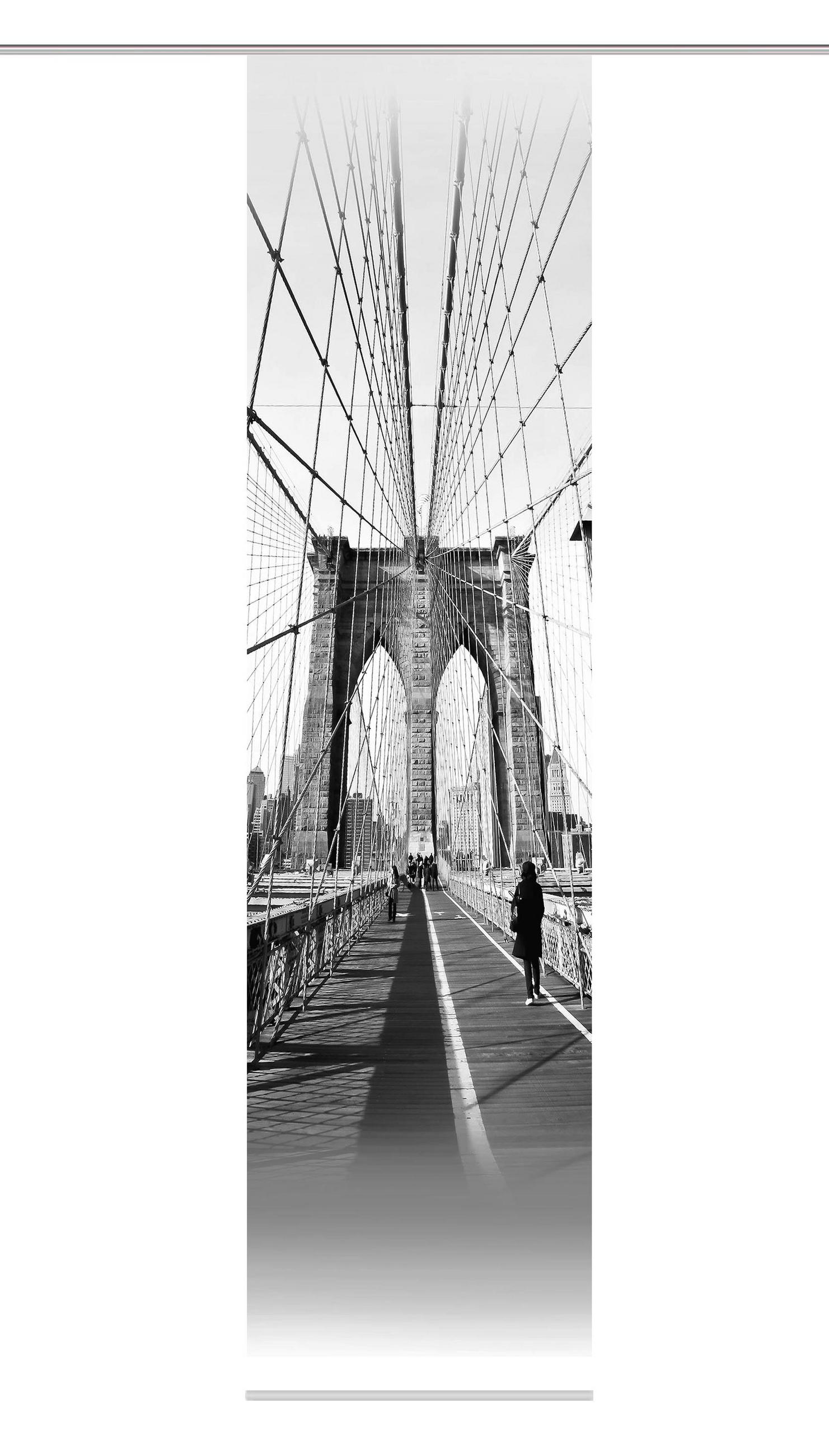 Flächenvorhang in Schwarz, Weiß