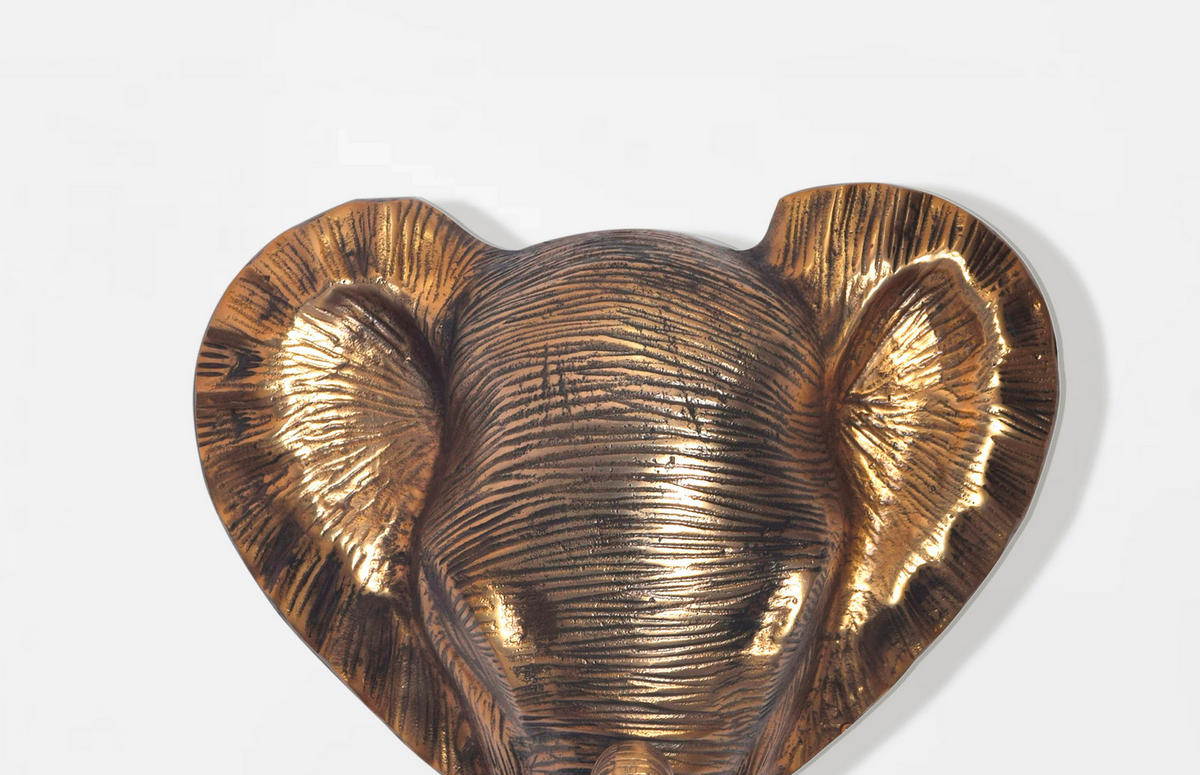 WANDDEKO  - Goldfarben, Design, Metall (33/41/20cm) - Livetastic